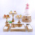 CrossBorder EuropeanStyle Metal Gold ThreeLayer Cake Stand Iron Home Decoration Party Dessert Display Stand Mirror Tray