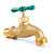 American Garden Copper Brass Multi-Functional Water Faucet Sand Polishing Internal Thread 1/2 Slow Open Water Faucet Small Water Tap Wholesale