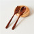 18*3 Straight Handle Wrapping Nanmu Long Handle Stirring Spoon Honey Wooden Spoon Gift Spoon Fork Wholesale