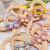 Forever Love Love Hair Rope Korean Style Fashionable Simple Double-Layer Bow Beads Hair Rope 2 Cards Rubber Band Headdress Hair Ring