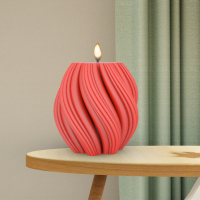 Irregular Geometric Wave Rotating Candle Mould Abstract Art Column Modern Candle Silicone Mold C63-65