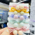 Forever Love Love Hair Rope Korean Style Fashionable Simple Double-Layer Bow Beads Hair Rope 2 Cards Rubber Band Headdress Hair Ring