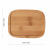 Cross-Border Butterboat Bamboo Mat Detachable Ceramic Cover Butter Dish with Handle Can Be Printed Logo
