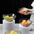 High-Grade Crystal Fruit Plate Living Room Home Dried Fruit Tray Snack Plastic Tray Fruit Plate Light Luxury Transparent