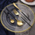 Knife Fork and Spoon Ins Internet Celebrity Portugal Western Tableware Steak Knife Fork and Spoon Chopsticks Cutlery Set