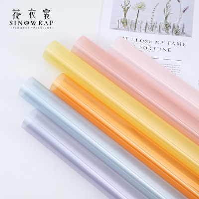 Colorful Glass Paper Flowers Waterproof Jelly Mask Packs Floral Dacal Paper Translucent Crystal Paper Flower Shop Packaging Materials