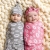 Cross-Border Printing Baby Wraparound Cloth Newborn Swaddling Blanket Beanie Hair Band Three-Piece Printing Stretch Wrapped Towel Suit