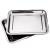 Steel Rectangular Tray for Restaurant and Commercial Use Thickened Square Plate Dark and Light Plate Dish Barbecue Plate