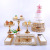 CrossBorder EuropeanStyle Metal Gold ThreeLayer Cake Stand Iron Home Decoration Party Dessert Display Stand Mirror Tray