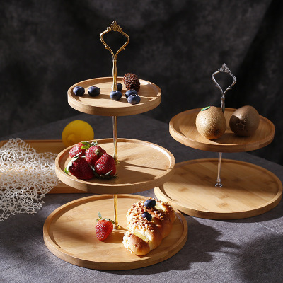 Stand Three-Layer Fruit Plate Creative Modern Living Room Home Multi-Layer Afternoon Tea Tableware Candy Snacks Pastry