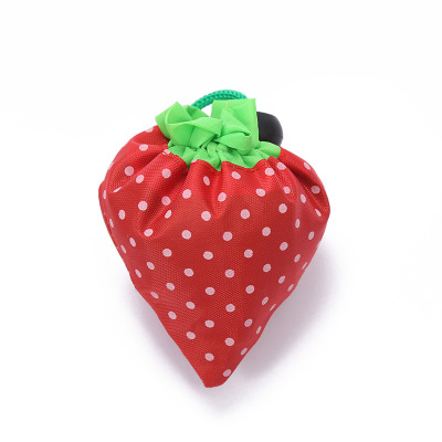 Strawberry Fruit Foldable Shopping Bag Portable Environmental Protection Convenient Gift Storage Bag with Printable Logo