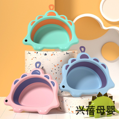 Baby Face Washbasin Pots Children's Supplies Newborn Folding Newborn Baby Butt Washing Household Feet-Washing Basin