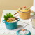 New Simple Children's Fruit Salad Bowl Creative and Slightly Luxury Diamond Shape Insulated Lunch Box Stainless Steel Instant Noodle Bowl