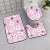 Flannel Printed Cartoon Carpet Bathroom Toilet Seat Pad Three-Piece Set Water-Absorbing Non-Slip Mat Mat Door Mat