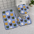 Cartoon Three-Piece Set Toilet Floor Mat Suit 3-Piece Carpet Flannel Printed Floor Mat Bathroom Water-Absorbing Non-Slip Mat