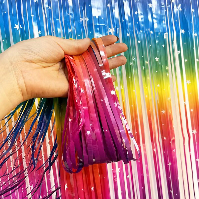 新款雨丝帘 创意彩色雨丝帘 厂家直销雨丝帘派对装饰 派对用品