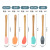 in Stock Wooden Handle Silicone Scraper FivePiece Set Household Silicone Oil Brush Barbecue Brush Baking Kitchenware Set