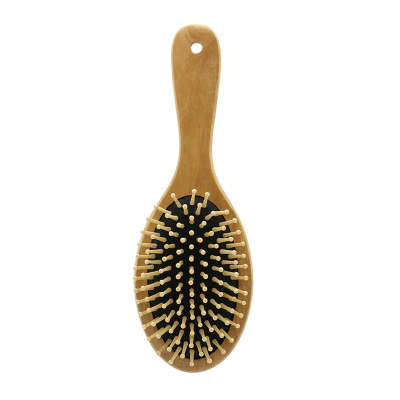 Theaceae Wooden Comb Air Cushion Airbag Black Rubber Head Massage Comb Shunfa Large Plate Comb round Airbag Wooden Comb