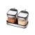 Direct Supply 304 Stainless Steel Spice Jar Three-Piece Set Creative Kitchen Utensils Glass Condiment Dispenser Set