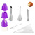 10-Piece Set Pastry Nozzle Set 304 Stainless Steel Cake Nozzle Baking Cake Tool Pastry Nozzle