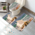 Conch Pattern Bathroom Toilet Mat Three-Piece Carpet Bathroom Water-Absorbing Non-Slip Mat Home Ground Mat Door Mat