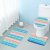 Flannel 3D HD Printing Toilet Three-Piece Carpet Bathroom Water-Absorbing Non-Slip Mat Home Toilet Floor Mat