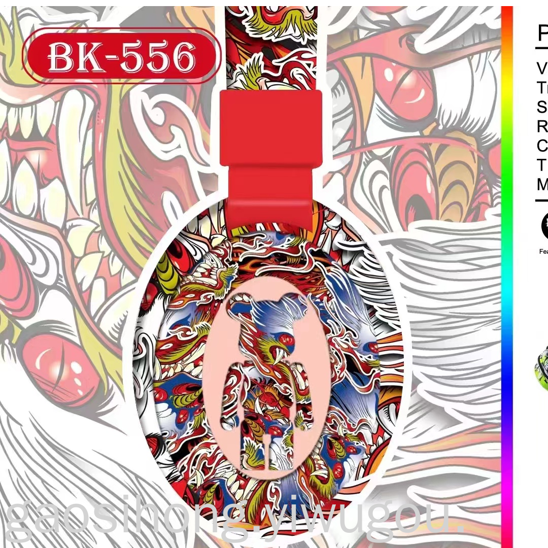 新款头戴式BK-556涂鸦蓝牙耳机游戏重低音耳麦厂家涂鸦耳机