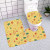 Christmas Flannel Printed Carpet Three-Piece Set Toilet Floor Mat Bathroom Absorbent Non-Slip Foot Mat 3D Door Mat