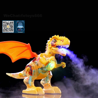 Electric Toy Smart Toy Foreign Trade DIY Assembled Transparent Gear Dinosaur Transparent Gear Toy Juguete