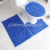 Long Hair Chenille Toilet Mat Three-Piece Bathroom Door Mat Absorbent Non-Slip Floor Mat Bathroom Carpet Doormat