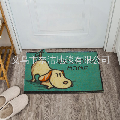 Cartoon PVC Loop Floor Mat Doorway Entrance Foot Mat Scraping Sand and Rubbing Mud Bedroom Carpet Can Be Cut Freely Door Mat