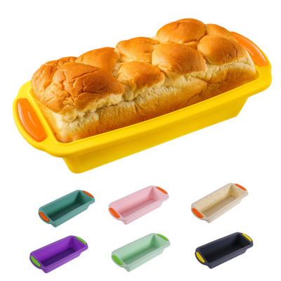 New Products in Stock Silicone Double Color Toast Plate Cake Baking Mold Food Grade Color DIY Bread Cake Mold