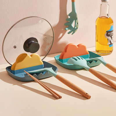 Water Pot Cover Rack Kitchen Table Oil-Proof Plate Lid Holder Chopping Board Rack Spatula and Soup Spoon Storage Rack