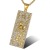 Cross-Border New Arrival Hip Hop Hiphop Necklace Titanium Steel/Stainless Steel Gold-Plated Rhinestone Dollar Pendant