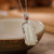 S925 Sterling Silver South Red Natural Hetian White Jade Bamboo Joint Simple Atmospheric Pendant Classical Elegant Style