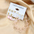 Woven Crystal Earrings Female Pink Butterfly Tassel Earrings 6 Pairs Combination Multiple Pieces Set Metal Earrings