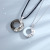 Jinyuan Original Design S925 Sterling Silver Couple Necklace Peace Buckle Clavicle Chain Creative Retro Pendant