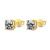 S925 Sterling Silver Gold Plated Four-Claw Stud Earrings 1 Karat D Color Moissanite Stud Earrings Female Live Supply