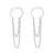 S925 Earless Welfare Sterling Silver Ear Clip Female Simple and Compact Tassel Earrings Ear Studs Earrings Ear Clip Tide