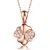 925 Sterling Silver Rose Gold Plated Choker Female Sweet Flowers Diamond Inlaid Clavicle Chain One Piece Dropshipping