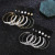 New European and American Fashion Exaggerated Pearl Large Circle Earrings 6 Pairs of Board Frosted Diamond Earings Set
