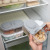 Plain Double Grid with Lid Food and Grocery Sealed Cans Multifunctional Kitchen Refrigerator Plastic Storage Storage Box