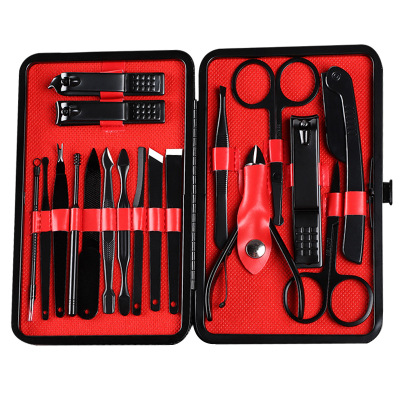 Professional 18piece Stainless Steel Women Mens Nail Clipper Tools Kit Case Nail Clipper Manicure Set