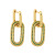 Double Ring Lock Earrings Female Diamond Stud Earrings Simple European and American Style Retro Hip Hop Earrings Eru13