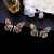 Tale Sterling Silver Needle Earrings Ear Studs Super Fairy Colorized Butterfly Auricular Needle Girl Student Earrings