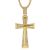 and American New Hip Hop Hiphop Ornament Titanium Steel Gold-Plated Diamond-Embedded Catholic Cross Pendant Necklace
