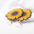 European And American Popular Amazon Independent Station 3D Stereo Wooden Sunflower Pattern Earrings Wholesale