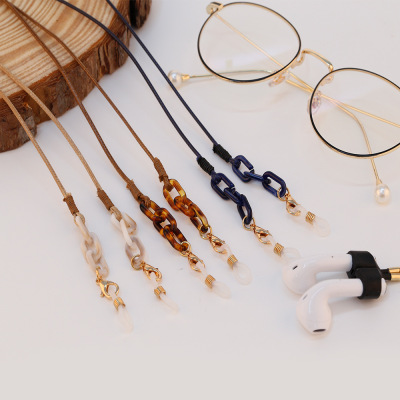 Hot Sale Wax Rope U-Shaped Buckle Anti-Lost Mask Chain Accessories for Women Stylish and Simple Eyeglasses Chain