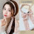 Korean Floral Streamer Headband Women Pearl Hairband Headband Mori Style Tied Hair Ribbon Hair Clip Headdress Hair Accessories for Women