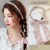 Korean Floral Streamer Headband Women Pearl Hairband Headband Mori Style Tied Hair Ribbon Hair Clip Headdress Hair Accessories for Women